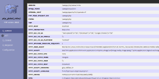 Capture d'écran de php_global_infos